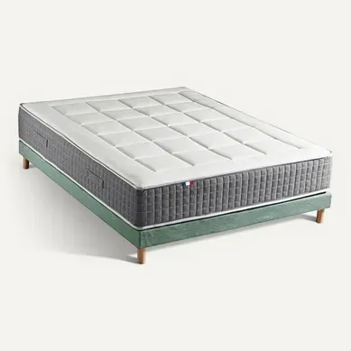 Ensemble Matelas Ressort 7 Zones + Sommier Max 160 X 200 Vert Celadon Ensemble Matelas Ressort 7 Zones + Sommier Max 160 X 200 Vert Celadon