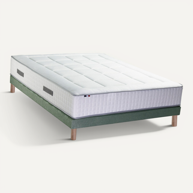Ensemble Matelas Ressorts 7 Zones + Sommier Palacio 2 160x200 Vert Ensemble Matelas Ressorts 7 Zones + Sommier Palacio 2 160x200 Vert