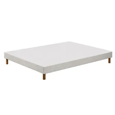 Sommier Bois Massif, Lattes Passives, Tissu Blanc 140 X 200 Cm Sommier Bois Massif, Lattes Passives, Tissu Blanc 140 X 200 Cm