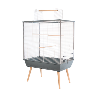 Cage À Oiseaux Neo Jili 80 Cm Gris