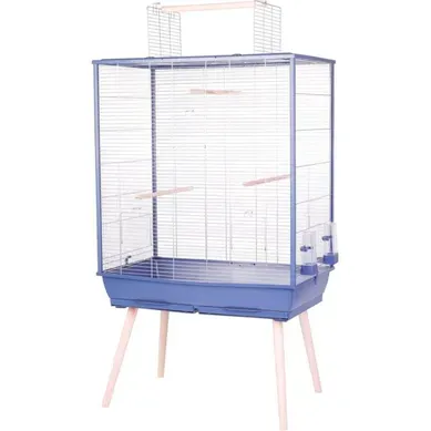 Cage Pour Oiseaux Surélevée 81 X 48 X 152 Cm Bleue Cage Pour Oiseaux Surélevée 81 X 48 X 152 Cm Bleue