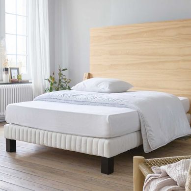 Protège-matelas Molleton En Coton Blanc 120x200 Protège-matelas Molleton En Coton Blanc 120x200