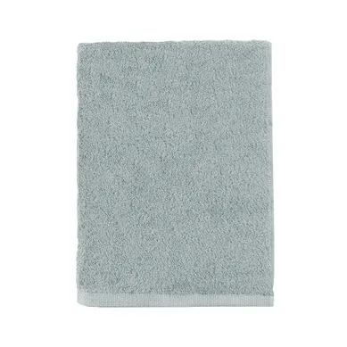 Serviette De Bain Unie En Coton Gris Plume 55x100