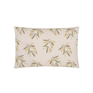 Taie D'oreiller Imprimée En Percale De Coton Beige 50x75cm Taie D'oreiller Imprimée En Percale De Coton Beige 50x75cm