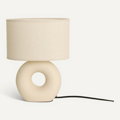 Lampe à poser H. 32,5 cm DOONUST Ecru Lampe à poser H. 32,5 cm DOONUST Ecru vue 3/4
