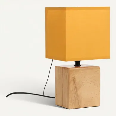 Lampe à poser H. 27 cm AMAL Jaune Lampe à poser H. 27 cm AMAL Jaune vue 3/4
