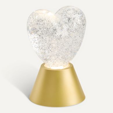 Objet lumineux coeur H. 16 cm DUA Doré Objet lumineux coeur H. 16 cm DUA Doré vue 3/4