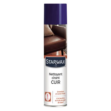 Spray nettoyant cirant express STARWAX pour cuir 300 ml Spray nettoyant cirant express STARWAX pour cuir 300 ml vue de face