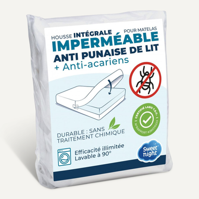 Housse Intégrale Matelas Imperméable 120x200x25 Cm - Protège Matelas Anti-punaise De Lit Housse Intégrale Matelas Imperméable 120x200x25 Cm - Protège Matelas Anti-punaise De Lit