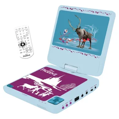 Lecteur Dvd Portable Avec Écran Rotatif 7""et Port Usb, Écouteurs Reine Des Neiges Lecteur Dvd Portable Avec Écran Rotatif 7""et Port Usb, Écouteurs Reine Des Neiges