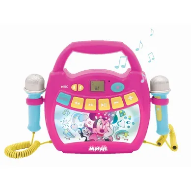 Lecteur numérique Karaoké Minnie Mouse Avec Effets Lumineux, Micros Et Batterie Rechargeable Lecteur numérique Karaoké Minnie Mouse Avec Effets Lumineux, Micros Et Batterie Rechargeable