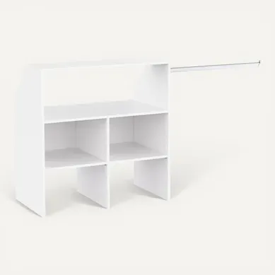 Meuble sous pente L. 50 cm SOLENE blanc Meuble sous pente L. 50 cm SOLENE blanc vue 3/4