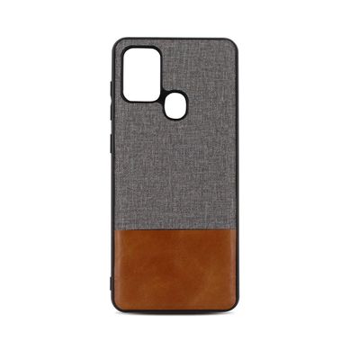 Coque Souple Bi-matière Pour Samsung A21s - Grise Et Marron Coque Souple Bi-matière Pour Samsung A21s - Grise Et Marron