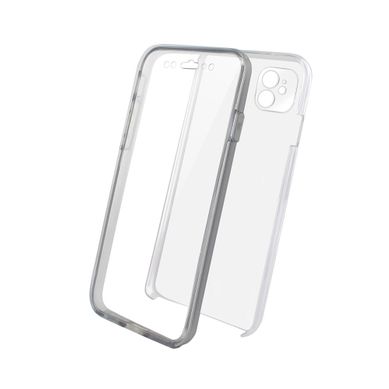 Coque Semi-rigide 360° Pour iPhone 12 Mini - Transparente / Grise Coque Semi-rigide 360° Pour iPhone 12 Mini - Transparente / Grise