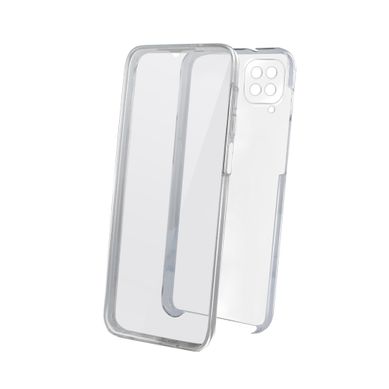 Coque Semi-rigide 360° Pour Samsung A12 - Transparente / Grise Coque Semi-rigide 360° Pour Samsung A12 - Transparente / Grise