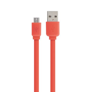 Câble Micro Usb /usb-a Plat 1 M - Rouge Corail Câble Micro Usb /usb-a Plat 1 M - Rouge Corail