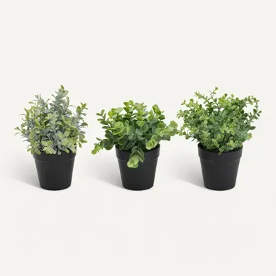 Feuillage plastique H. 20 cm Vert Feuillage plastique H. 20 cm Vert vue de face