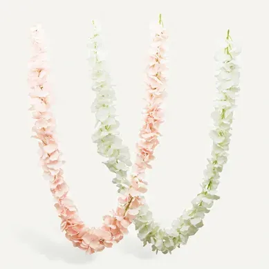 Guirlandes de fleurs H. 150 cm Rose clair / Blanc Guirlandes de fleurs H. 150 cm Rose clair / Blanc vue de face