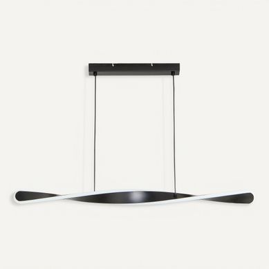 Suspension LED L. 80 cm TWIST Noir Suspension LED L. 80 cm TWIST Noir vue de face
