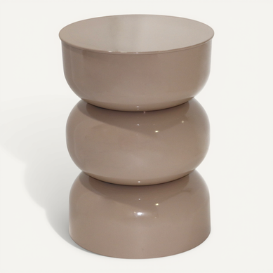 Bout De Canapé En Métal Laqué Beige H50 Cm Bout De Canapé En Métal Laqué Beige H50 Cm