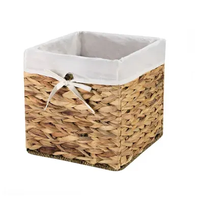 Cube De Rangement En Jacinthe D'eau - L28cm Cube De Rangement En Jacinthe D'eau - L28cm