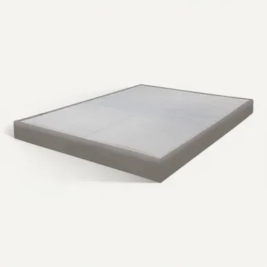 Sommier Tapissier 120x190 Omega Simili Taupe 2x18 Lattes