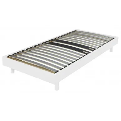 Sommier en kit 90x190 cm EBAC DECOKIT blanc Sommier en kit 90x190 cm EBAC DECOKIT blanc vue 3/4