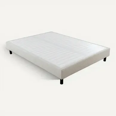 Sommier en kit 140x190 cm EBAC NEWKIT bouclette crème Sommier en kit 140x190 cm EBAC NEWKIT bouclette crème vue 3/4