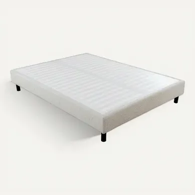 Sommier en kit 160x200 cm EBAC NEWKIT bouclette crème Sommier en kit 160x200 cm EBAC NEWKIT bouclette crème vue 3/4