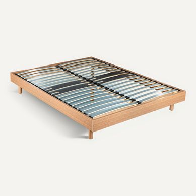 Sommier en kit140x190 cm EBAC DECOKIT décor chêne moyen vue 3/4