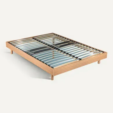 Sommier en kit 160x200 cm EBAC DECOKIT décor chêne moyen vue 3/4