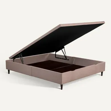 Lit coffre manuel 140x190 cm NUIT FAUBOURG TRIOMPHE 2 truffe vue 3/4
