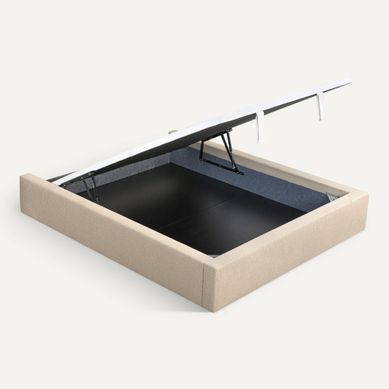Sommier coffre 140x190 cm NUIT FAUBOURG ELEGANCE lin Sommier coffre 140x190 cm NUIT FAUBOURG ELEGANCE lin vue 3/4