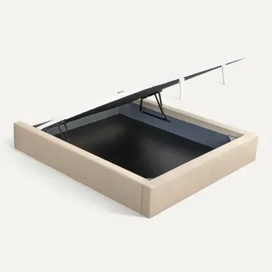 Sommier coffre 160x200 cm NUIT FAUBOURG ELEGANCE lin Sommier coffre 160x200 cm NUIT FAUBOURG ELEGANCE lin vue 3/4