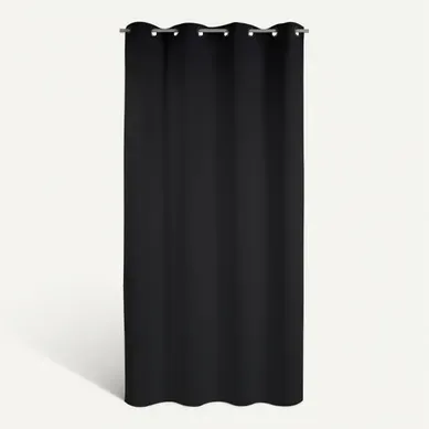 Rideau occultant 140x240 cm ATLANTIC Noir Rideau occultant 140x240 cm ATLANTIC Noir vue de face