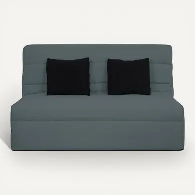Canapé BZ 2 Places Reveur - Matelas Slyde 13 Cm, Gris Déhoussable