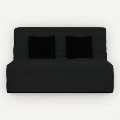 Banquette BZ Reveur Slyde 2 Places - Matelas 188x138x13 Cm, Housse Pearl Noir
