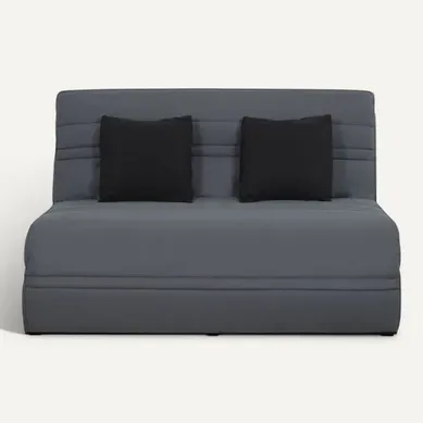 Banquette BZ Nuage 3 Places Tissu Gris Matelas 13 Cm Simmons 188x138 Cm