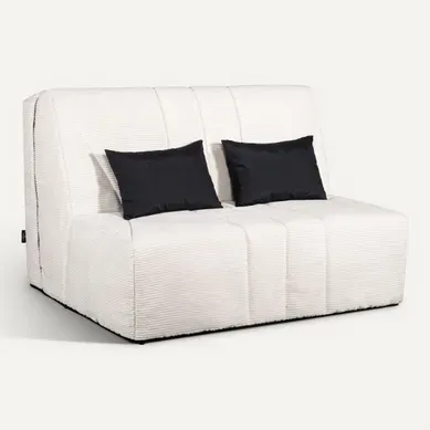 Banquette-lit BZ DOUCEUR tissu velours beige Banquette-lit BZ DOUCEUR tissu velours beige vue 3/4