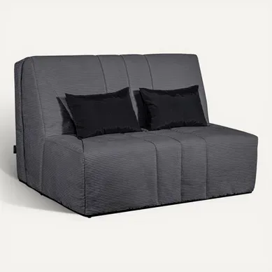 Banquette-lit BZ XL DOUCEUR tissu velours charbon Banquette-lit BZ XL DOUCEUR tissu velours charbon vue 3/4