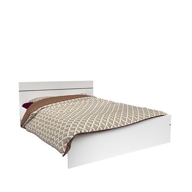 Lit 140x190 cm BRANCO blanc vue 3/4