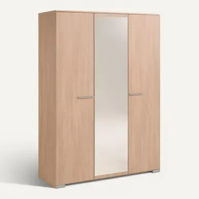 Armoire 3 portes L.139 cm EKKO imitation chêne Armoire 3 portes L.139 cm EKKO imitation chêne vue 3/4