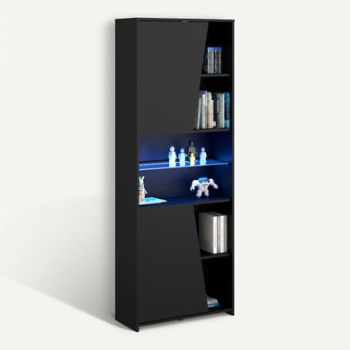 Bibliothèque gamer LED RACER Noire Bibliothèque gamer LED RACER Noire vue 3/4