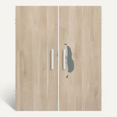Lot de 2 portes MAYENCE Chêne clair Lot de 2 portes MAYENCE Chêne clair vue de face