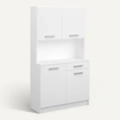 Buffet UNO blanc mat vue 3/4