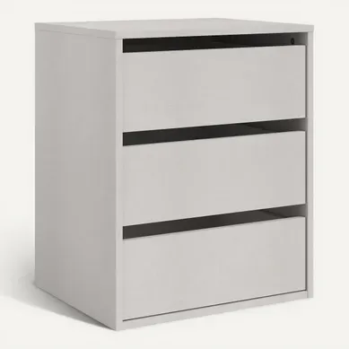 Bloc 3 tiroirs SWING blanc vue 3/4