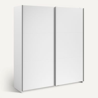 Armoire 2 portes couli. L.180 SWING blanc vue 3/4