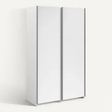 Armoire 2 portes couli. L.120 SWING blanc vue 3/4