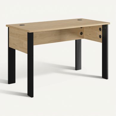 Bureau L. 120 cm FARO imitation Chêne et noir vue 3/4