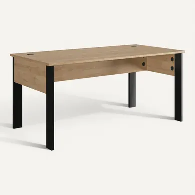Bureau L. 160 cm FARO imitation Chêne et noir Bureau L. 160 cm FARO imitation Chêne et noir vue 3/4